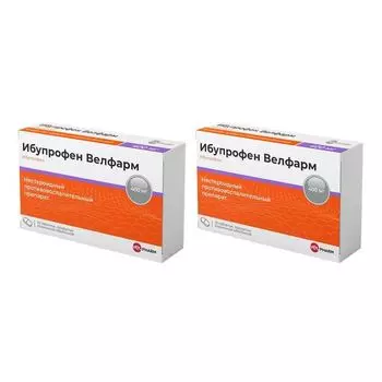 2Х Ибупрофен Велфарм таблетки п/о плен. 400мг 10шт