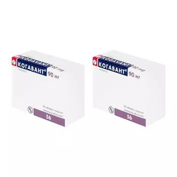 2Х Когавант таблетки п/о плен. 90мг 56шт