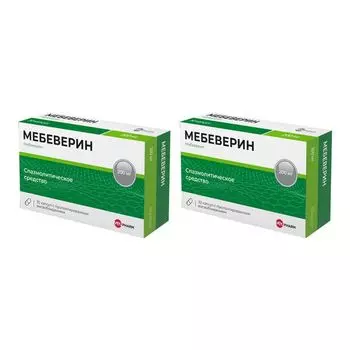 2Х Мебеверин капсулы с пролонгированным высвобождением 200мг 30шт