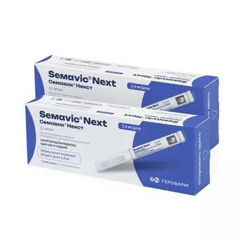 2Х Семавик Некст раствор для п/к введ. шприц-ручка 2,4мг/доза 3мл+Игла 4шт