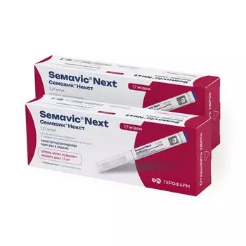 2Х Семавик Некст раствор для п/к введ. шприц-ручка 1,7мг/доза 3мл+Игла 4шт