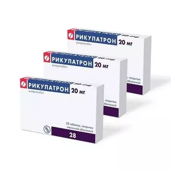 3Х Рикулатрон таблетки п/о плен. 20мг 28шт
