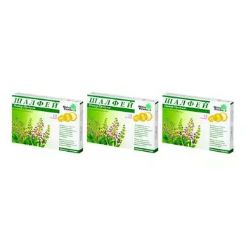 3Х Шалфей пастилки для рассасывания 12шт