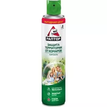 Аэрозоль от комаров для защиты территории Раптор 400мл