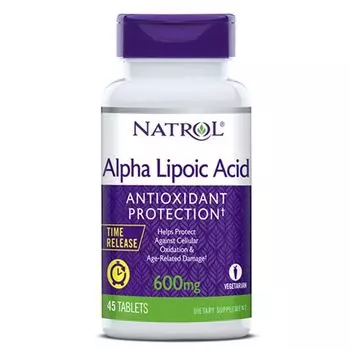 Альфа-липоевая кислота Natrol таблетки 600мг 45шт