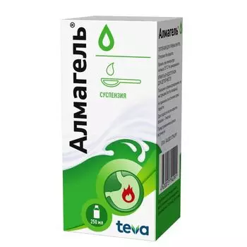 Алмагель с мерной ложкой суспензия для приема внутрь 250мл
