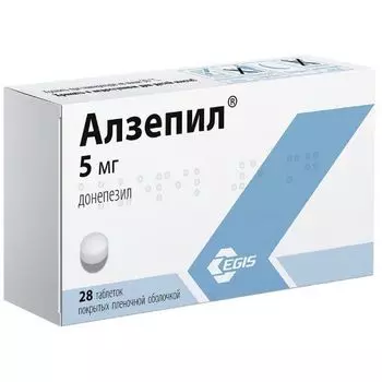 Алзепил таблетки п/о плен. 5мг 28шт