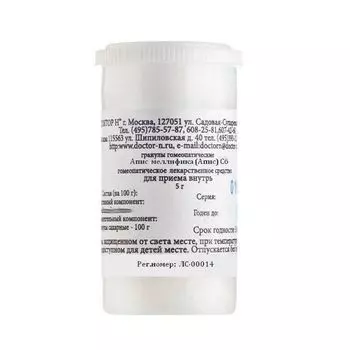 Апис меллифика (Апис) С6 многок. животн. происх. гранулы гомеопатические 5г