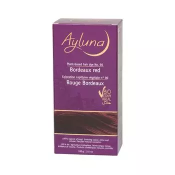 Ayluna Краска для волос №90 "БОРДО-КРАСНЫЙ" растительная, 100 г