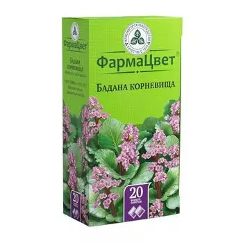 Бадан корневища 1,5г ф/п 20шт