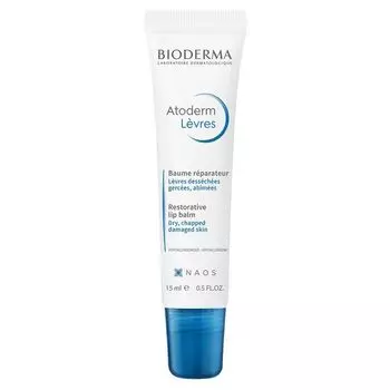 Бальзам для сухой и поврежденной кожи губ восстанавливающий Atoderm Bioderma/Биодерма 15мл