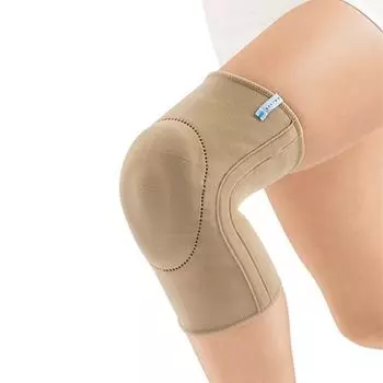 Бандаж на колено EKN-212 эластичный с фикс. подушкой и металл. спиральными ребрами Orlett/Орлетт р.XXL