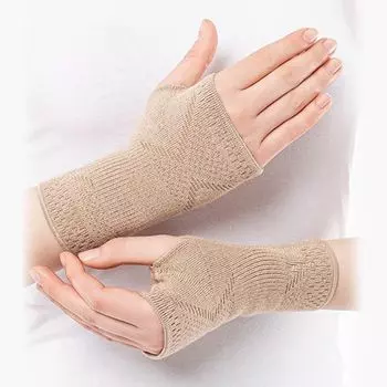 Бандаж на лучезапястный сустав из бамбука Habic, бежевый, левый, обхват 19-20см р.6