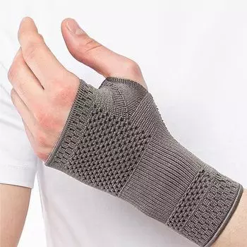 Бандаж на лучезапястный сустав Habic, серый, правый,обхват 15-16см р.2