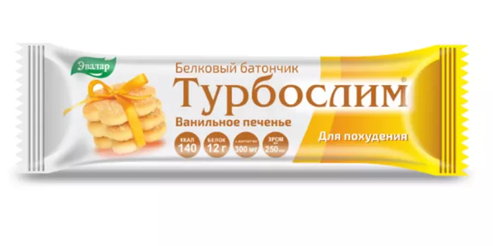 Батончик белковый для контроля веса Ванильное печенье Эвалар Турбослим 50г