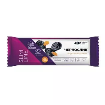 Батончик фруктовый с черносливом неглазированный на фруктозе ABC Healthy Food 30г