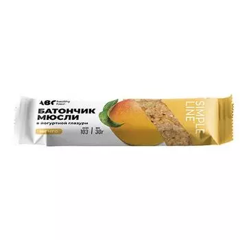 Батончик-мюсли манго в йогуртовой глазури ABC Healthy Food 30г