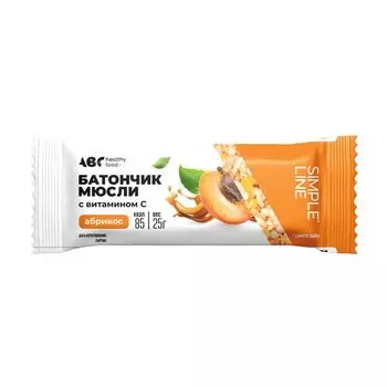 Батончик мюсли вкус абрикоса Я натуральный! ABC Healthy Food 25г