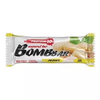 Батончик неглазированный арахис Bombbar 60г