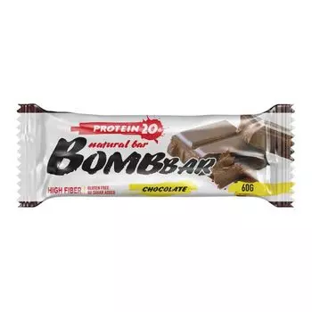 Батончик неглазированный двойной шоколад Bombbar 60г