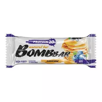 Батончик неглазированный смородиново-черничный панкейк Bombbar 60г