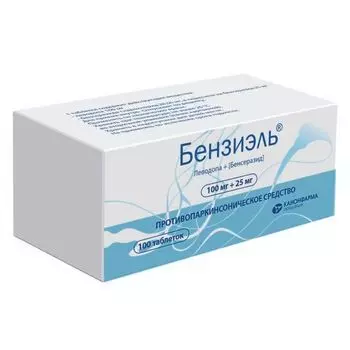 Бензиэль таблетки 100мг+25мг 100шт