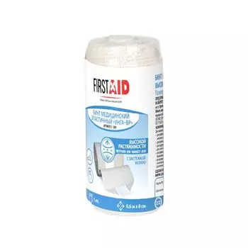 Бинт эластичный компрессионный высокой растяжимости Унга First Aid/Ферстэйд 8см х 0,6м