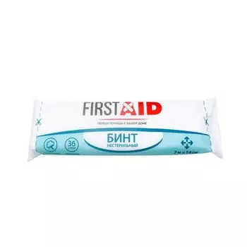 Бинт медицинский нестерильный First Aid/Ферстэйд 7м х 14см