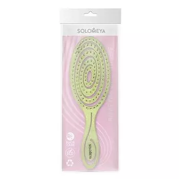 Био-расческа подвижная для волос зеленая Solomeya