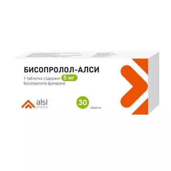 Бисопролол-Алси таблетки 5мг 30шт