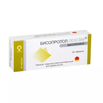 Бисопролол-ЛекСВМ таблетки п/о плен. 10мг 30шт
