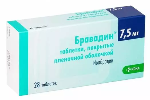 Бравадин таблетки п/о плен. 7,5мг 28шт