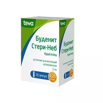 Буденит Стери-Неб сусп. д/инг. дозированная амп. 0,25мг/мл 2мл 20шт