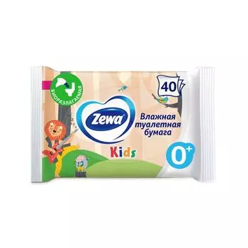 Бумага туалетная влажная Kids Zewa/Зева 40шт