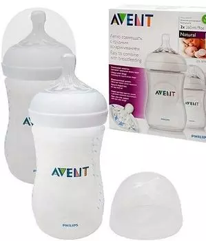 Бутылочка Avent (Авент) Natural для кормления 260 мл 2 шт.