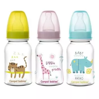 Бутылочка д/кормления с узким горлышком с силиконовой соской Африка Canpol/Канпол 120мл (59/100)