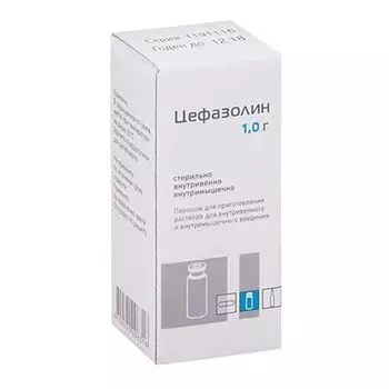 Цефазолин порошок для приг. раствора для в/в и в/м введ. фл. 1000мг