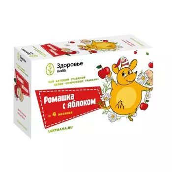 Чай детский травяной ромашка с яблоком с 4 мес. Профессор Травкин фильтр-пакет 1,5г 20шт