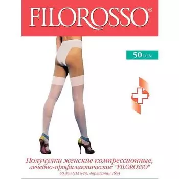 Чулки жен.леч-проф.Terapia, трикотаж.рез., 50 den, 2 класс, черный, р.4 Filorosso/Филороссо