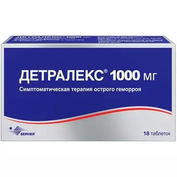 Детралекс таблетки п/о плен. 1000мг 18шт