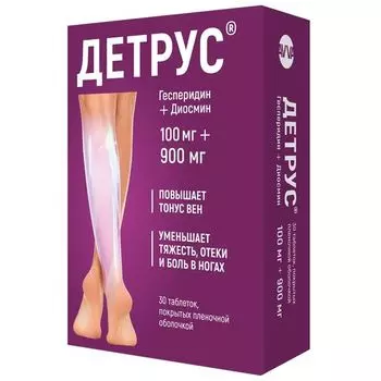 Детрус таблетки п/о плен. 100мг+900мг 30шт