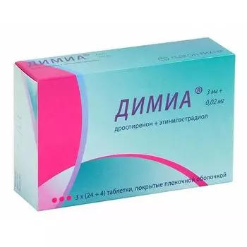 Димиа таблетки 3мг+0,02мг 84шт