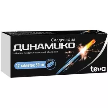 Динамико таблетки п/о плен. 50мг 12шт