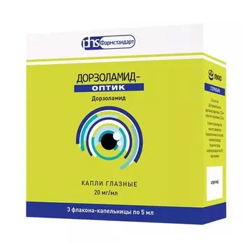 Дорзоламид-Оптик капли глазные 20мг/мл 5мл 3шт