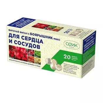 Фиточай Фитал 5 Боярышник-микс для сердца и сосудов Соик фильтр-пакет 1,5г 20шт