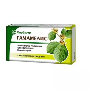 Гамамелис суппозитории ректальные гомеопатические 10шт