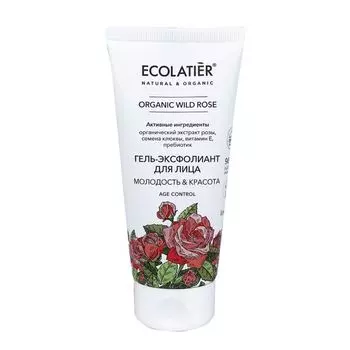 Гель-эксфолиант для лица Organic wild rose Green Ecolatier 100мл