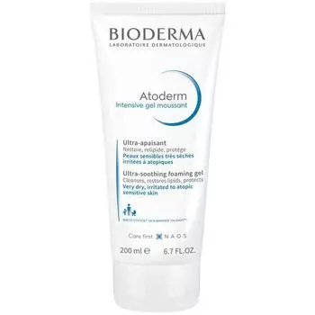 Гель очищающий для очень сухой атопичной кожи лица и тела Intensive Atoderm Bioderma/Биодерма 200мл