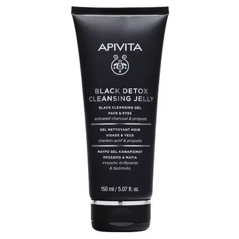 Гель для лица и глаз очищающий Black Detox Apivita/Апивита 150мл