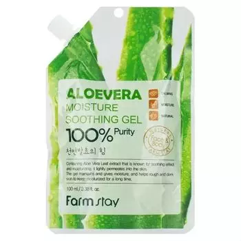 Гель для лица и тела увлажняющий успокаивающий с экстрактом алоэ FarmStay 100мл